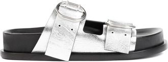 Jil Sander Silver Moon Leather Sandals