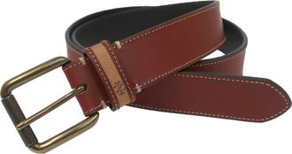 Izod Edge Stitch Leather Belt in Cognac at Nordstrom Rack, Size X-Large