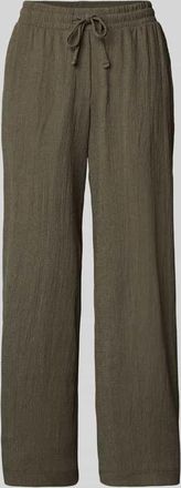 OPUS Stoffhose mit elastischem Bund Modell Mileni in Oliv, Größe 34