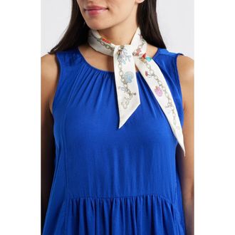 Echo Charmed Life Silk Ribbon Scarf in White Multi at Nordstrom