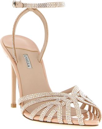 Le Silla Womens Sandal Pink Goat Leather Heels