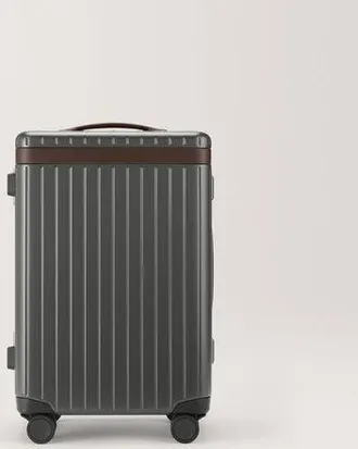 Carl Friedrik Carry-on Luggage - Hard case in Polycarbonate and Aluminium - Gray / Dark Brown