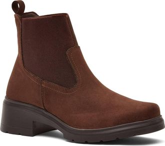 Andrea Womens Chelsea Boots With Elastic Side In Brown