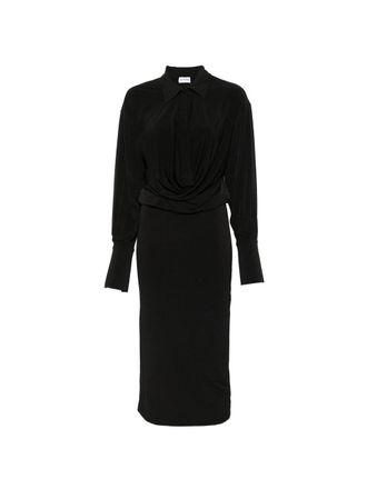 Andamane Lilia Midi Dress - Deep v Collar Midi Dress