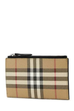 Burberry Mens Printed Canvas Wallet Archivebeige Portafogli