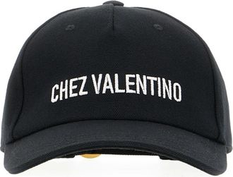 Valentino Garavani Stijlvolle Hoeden Collectie - Heren - Petten - Zwart - 59 CM - Katoen - Accessoires