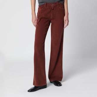 Alexandra Golovanoff Pantaloni France Brown 21 in velluto a coste