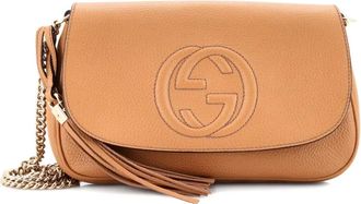 Gucci Borsa a tracolla Soho media in pelle con catena - Toni neutri