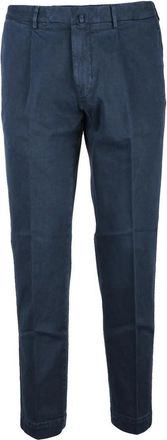 Santaniello Cotton Stretch Trousers - Blue