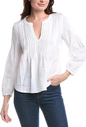 Tommy Bahama Coastalina Pintuck Linen Peasant Top