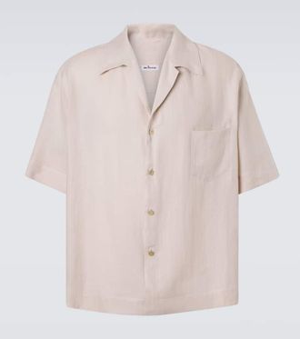Kiton Linen bowling shirt