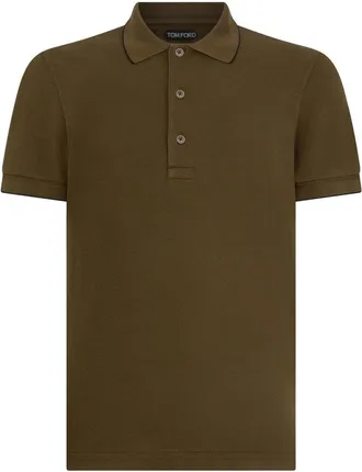 Tom Ford LYOCELL PIQUET POLO Size: 54, colour: KHAKI
