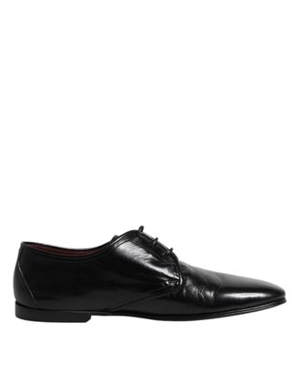 Dolce & Gabbana Black Leather Lace Up Derby Dress Formal Mens Shoes