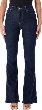 Frame Denim Dark Blue Flared High Rise Jeans