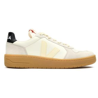 Veja Mens V-82 Leather Trainers - Natural - Size UK 7