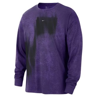 Nike Mens Utah Jazz Essential Anthem Long-Sleeve Basketball T-Shirt in Purple | IO6461-525