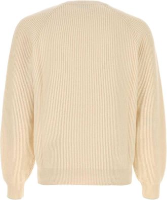 Brunello Cucinelli Burro+nebbia Exterior: Cashmere Maglieria Sweater