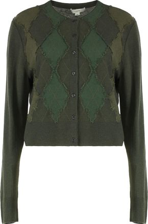 Vince Cardigan In Mixed Wool Argyle