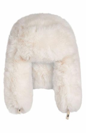 Cynthia Rowley The Snow Bunny Faux Fur Trapper Hat in Ivory at Nordstrom