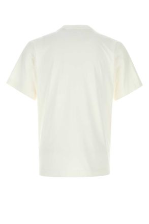 Burberry Mens White Cotton T-Shirt Chalk