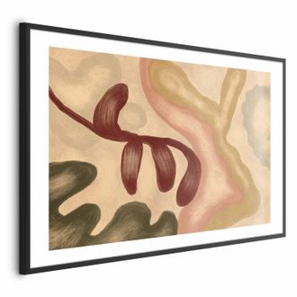 OEM P&oacute;ster - Formas Coloridas - Figuras Con Acabado De Cal Desgastada