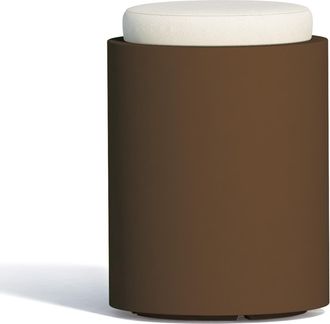 Monacis Puf Comfy Redondo Marr&oacute;n En Pol&iacute;mero Monacis - &Oslash; 40 Cm - 54 H