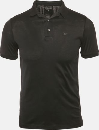 Emporio Armani Black Jersey Polo T-Shirt