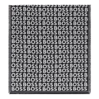 HUGO BOSS Accessoires, Heren, Zwart, ONE Size, Viscose Jacquard Sjaal
