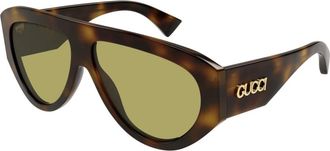 Gucci Aviator Zonnebril - Heren - Zonnebrillen - Bruin - 58 MM - Accessoires