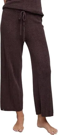 Barefoot Dreams Pointelle Cropped Pants in Umber at Nordstrom, Size X-Small