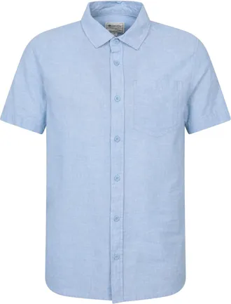 Mountain Warehouse Heren Lowe Linnen Overhemd (Blauw)