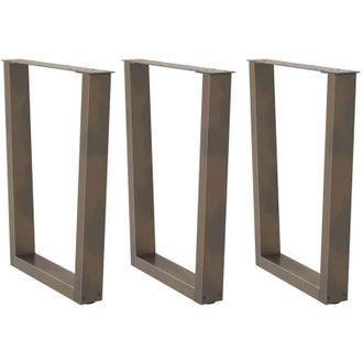 vidaXL Patas Para Mesa De Comedor En Forma De V (3 Unidades, Acero Natural, 70 X 72-73,3 Cm) Vidaxl