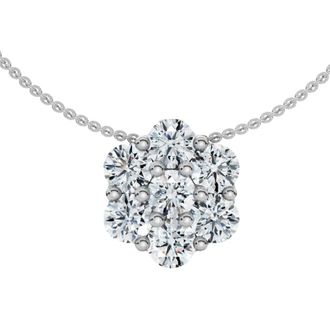 Pompeii3 1/2Ct Diamond Pendant Womens Necklace 14k Gold Lab Grown