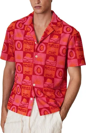 Reiss Saura Towelling Sunset Shirt