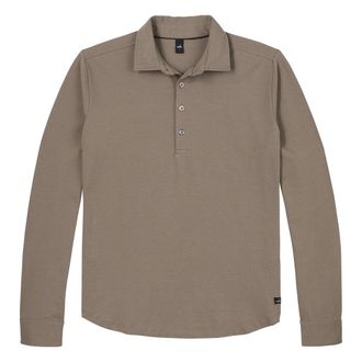 Wahts Mens Shirts, Tech Cotton, Tech Polo Shirts Taupe Brown / S