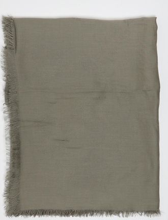 Twinset Large Square Modal and Cashmere Blend Scarf with Fringes