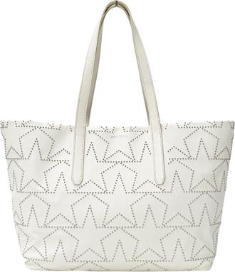 Jimmy Choo London White Leather Handbag Tote Bag (Pre-Owned)
