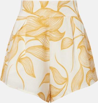Adriana Degreas Foliage printed wide-leg shorts