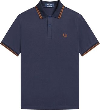 Fred Perry Laurel Crown Polo Navy/Ice - Heren - Polos - Blauw - 4XS - Katoen - Tops