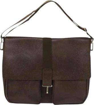 Bulgari Pre-owned Cross Body Bags, female, Brown, Size: ONE SIZE Pre-owned Leather Crossbody Bag