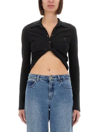 Courr&egrave;ges Twist Cropped Polo Shirt