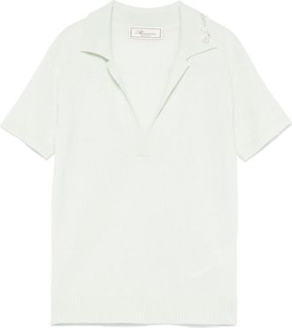 Blumarine Polo con applicazione - Verde