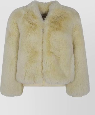 Frankie Shop faux fur collarless jacket