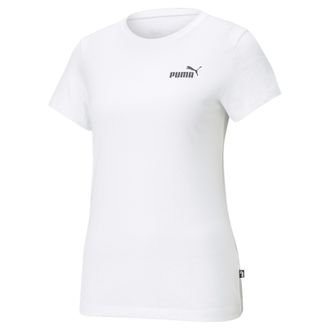 Puma T-Shirt PUMA ESS SMALL LOGO TEE, Damen, Gr. XL, weiss (puma wei&szlig;), Jersey, Obermaterial: 100% Baumwolle, unifarben, regular fit normal, Rundhals, Shir
