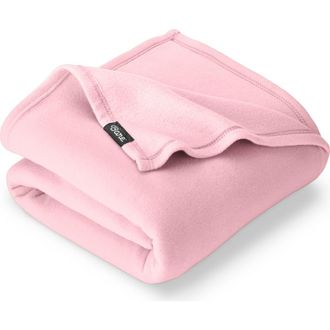 Bare Home Lightweight Polar Fleece Throw Blanket in Light Pink at Nordstrom