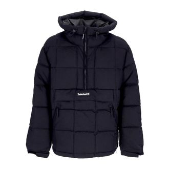 Timberland Winter Jackets, male, Black, Size: XL Black Puffer Down Jacket with Hood