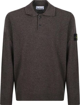 Stone Island Truien - Heren - Ronde hals truien - Bruin - L - Leer - Truien & Vesten