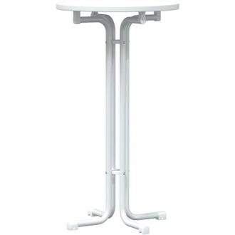 vidaXL Dining Table White &Oslash;60x110 cm Engineered Wood and Steel Vidaxl