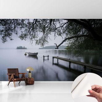 Tulup Fotomurale Adesivo Stickers - Murali Decorativo - Soggiorno Moderno - Effetto Realistico - Lago Tranquillo 416x254 Cm