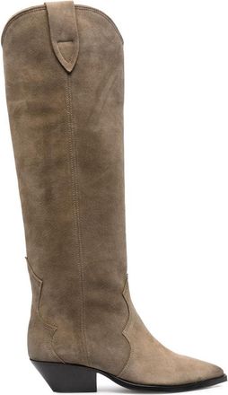 Isabel Marant Taupe Pointed Toe Boots